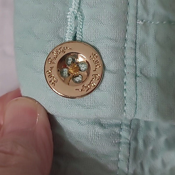 Lilly Pulitzer Mint Green Scalloped Hem The Buttercup Short size 14 - Picture 4 of 12